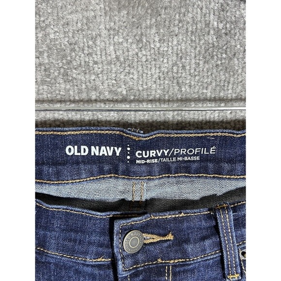 Old Navy Mid Rise Curvy Bootcut Jeans Womens Size 8 Stretch Blue Denim - Picture 3 of 9